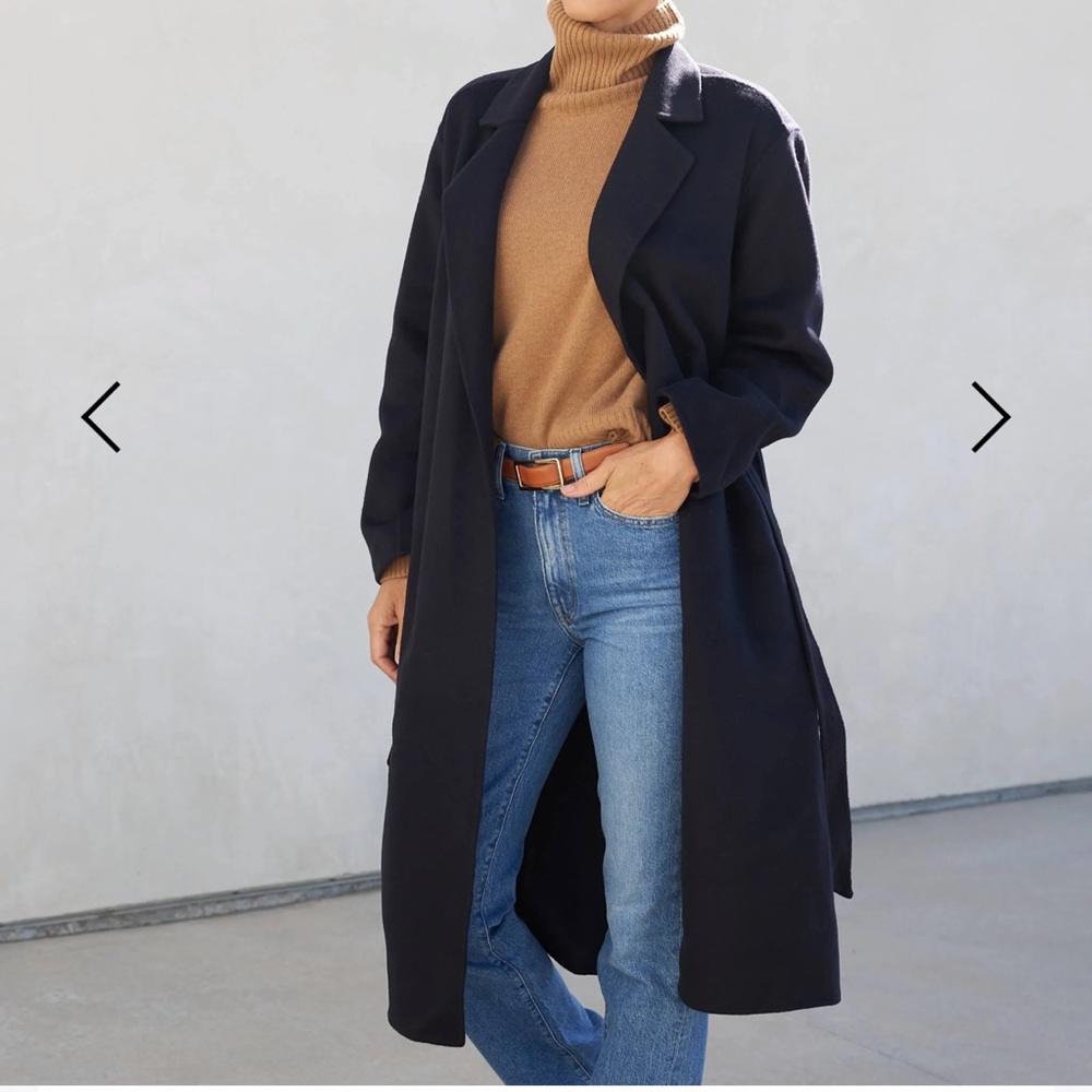 SOLD** AYR The Closer Coat- Navy XS NWOT